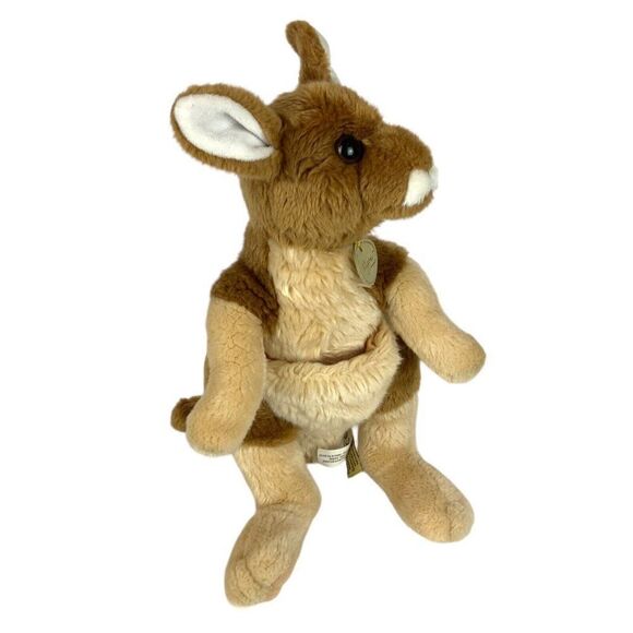 Miyoni By Aurora Kangaroo Mom Plush Brown Tan 13 inch Stuffed Animal 2015 - Picture 4 of 9